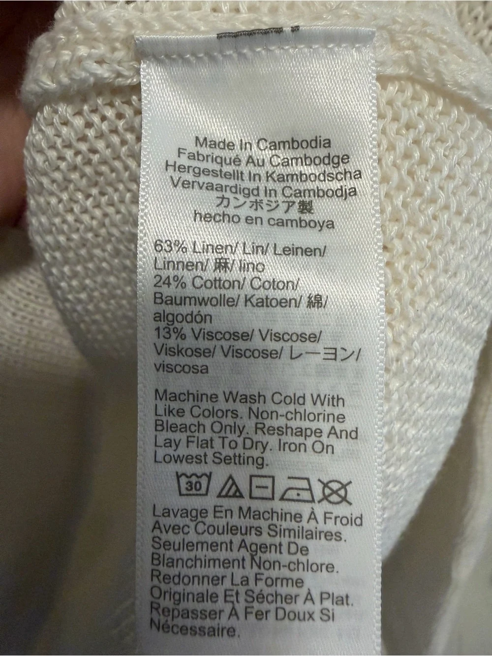 J. Crew ivory Summer Rollneck™ sweater in linen blend Size XS